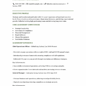 Executive Resume Template